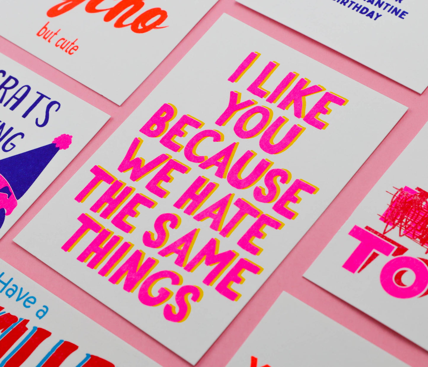 I Like you because we hate the same things Postcard