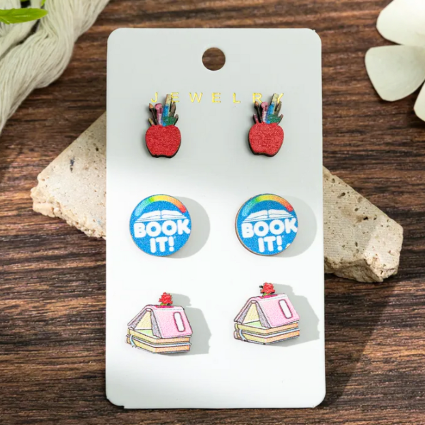 Book lover earrings