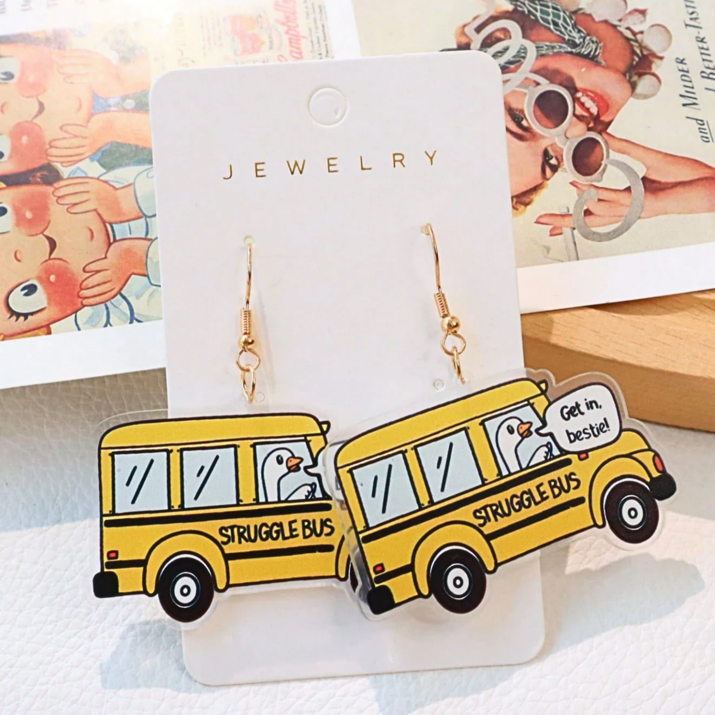 Struggle Bus earrings