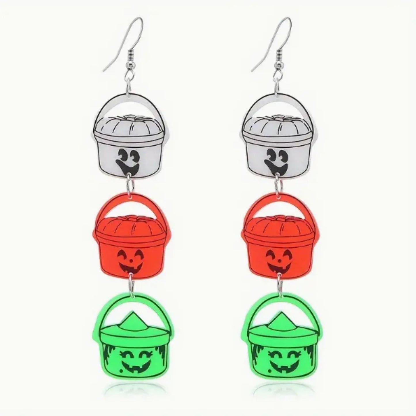 Halloween bucket earrings