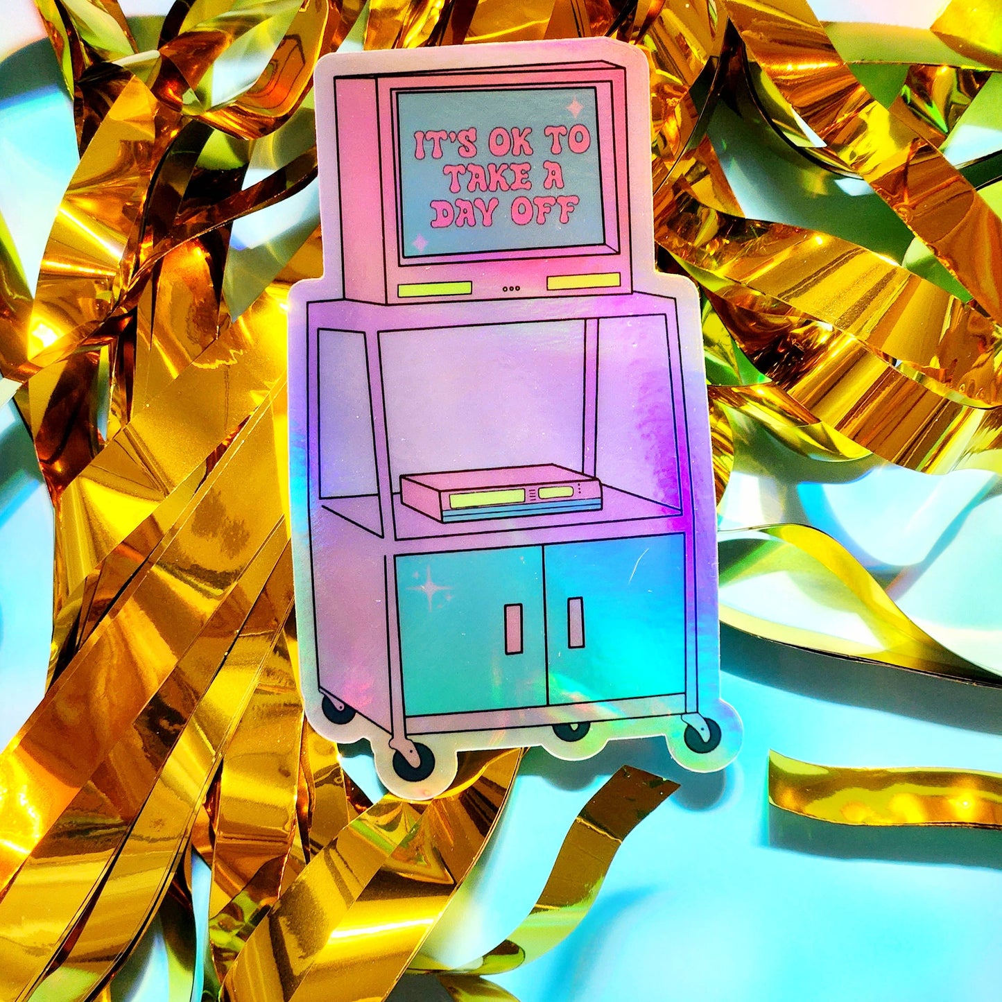 90s sticker take a day off hydroflask planner cute milennial: White