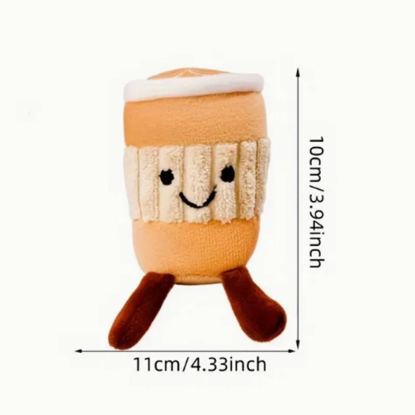 Plush coffee cup magnet