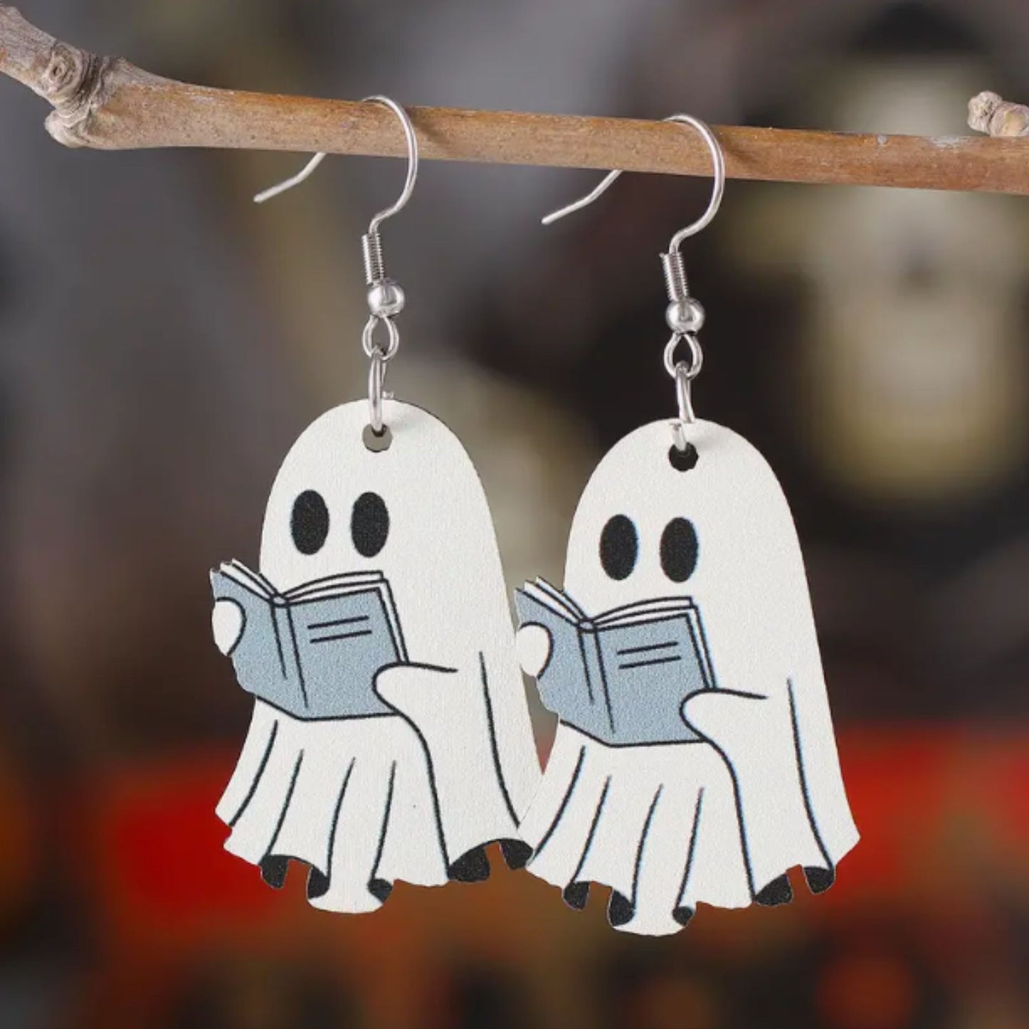 Ghosts reading earrings