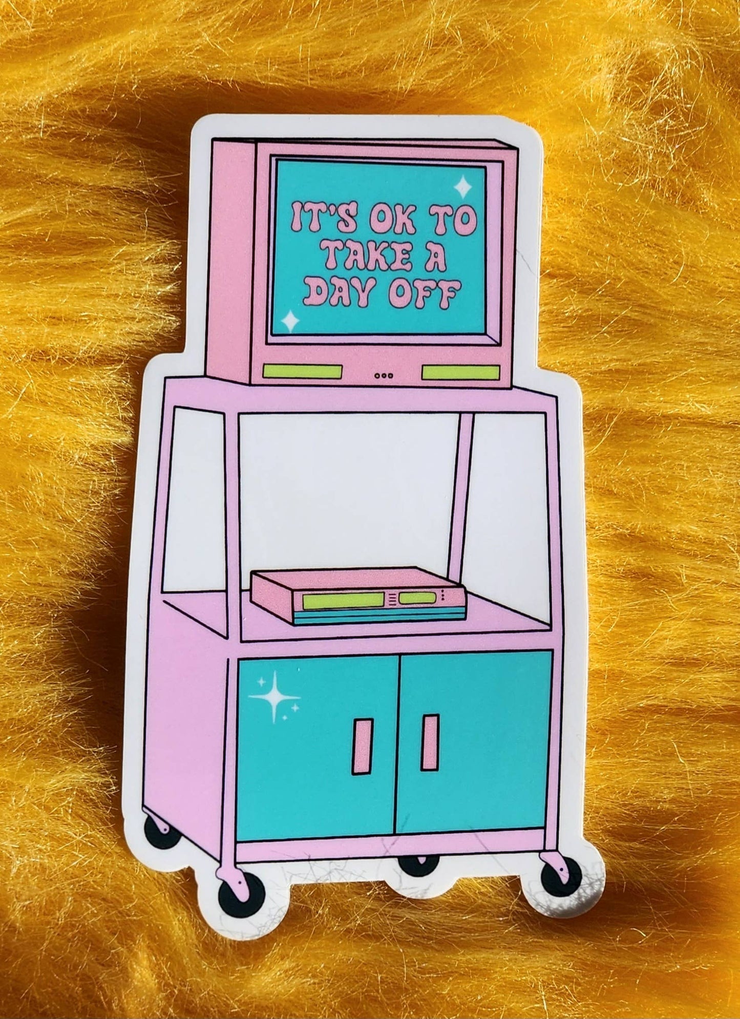 90s sticker take a day off hydroflask planner cute milennial: White