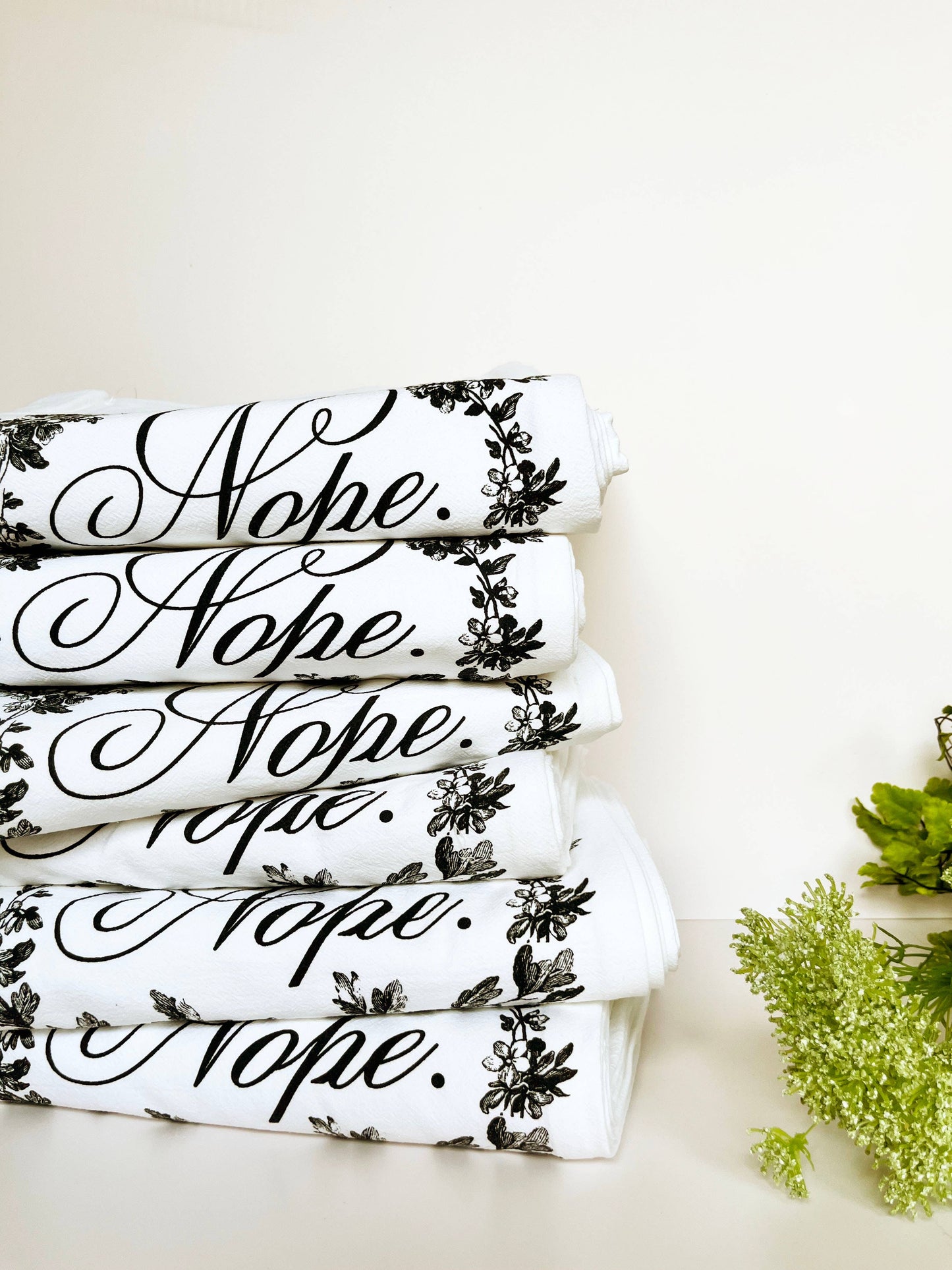 Nope Funny Cotton Kitchen Towel - Cute Home Decor