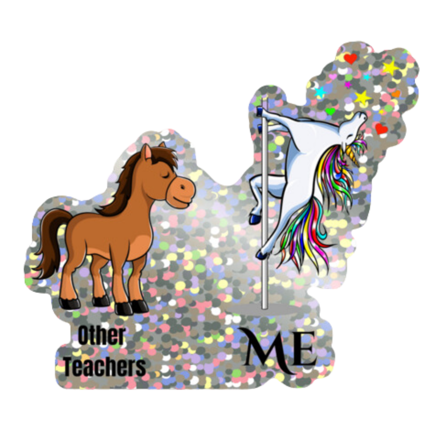 Unicorn teacher sticker