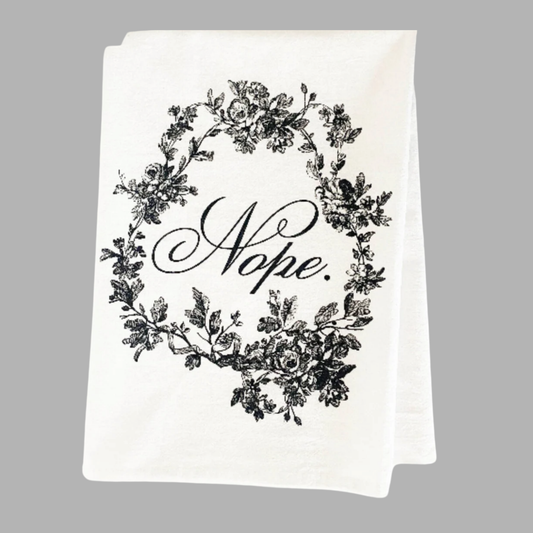 Nope Funny Cotton Kitchen Towel - Cute Home Decor