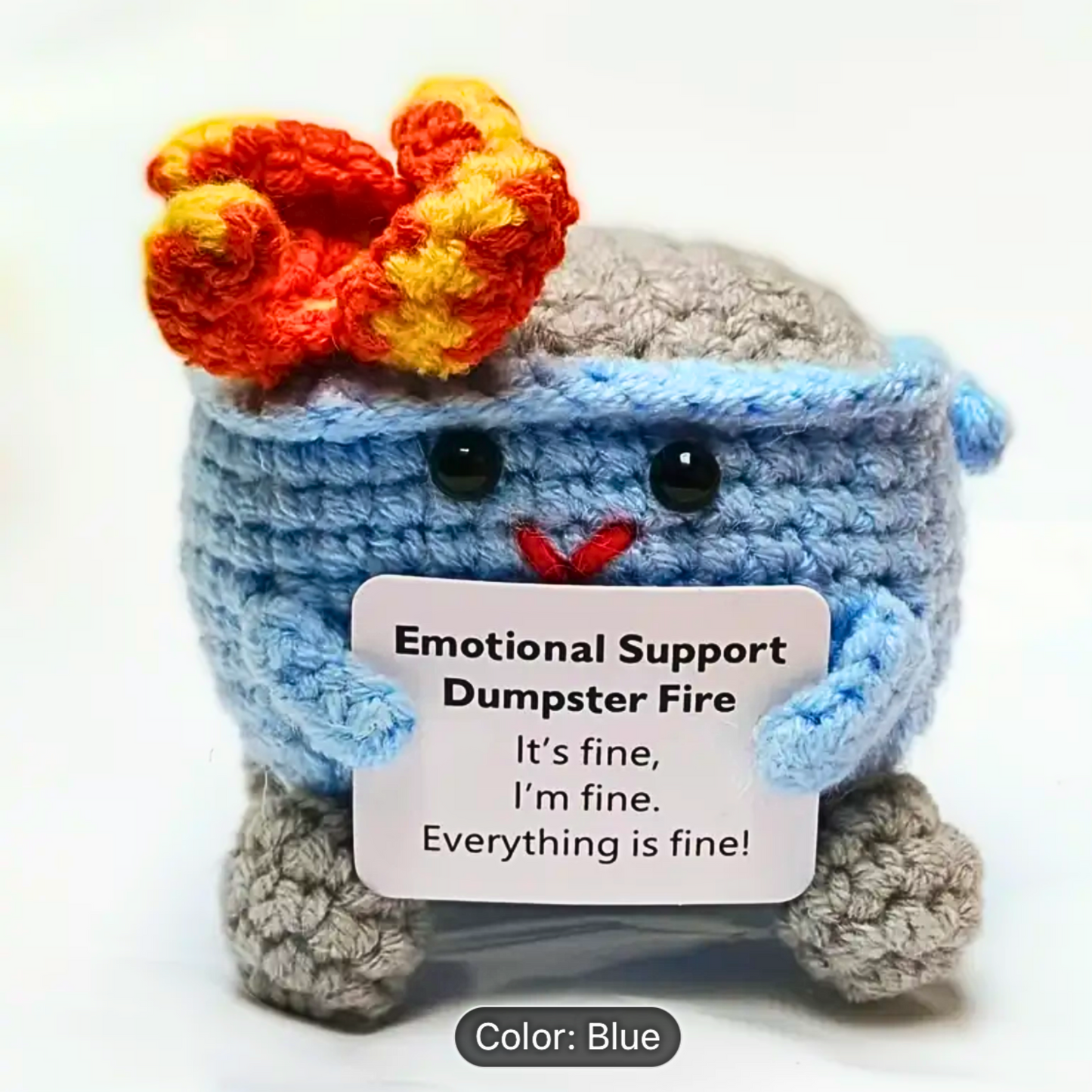 Crocheted Lil’ Dumpster Fire