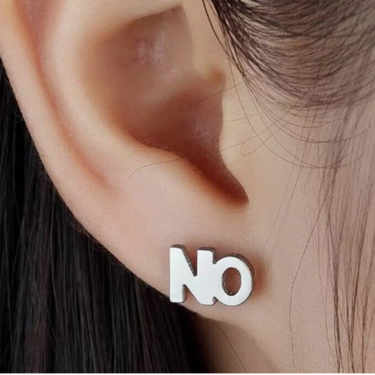 Stainless steel NO earrings