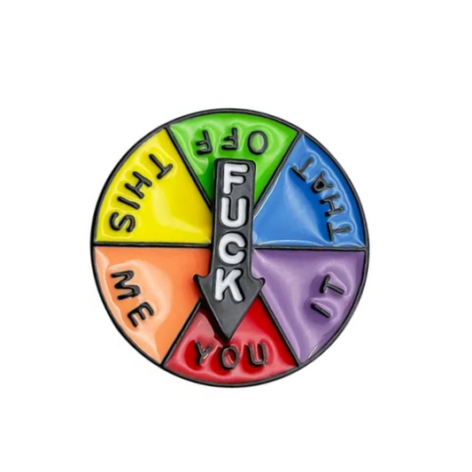 Enamel FUCK everything pin