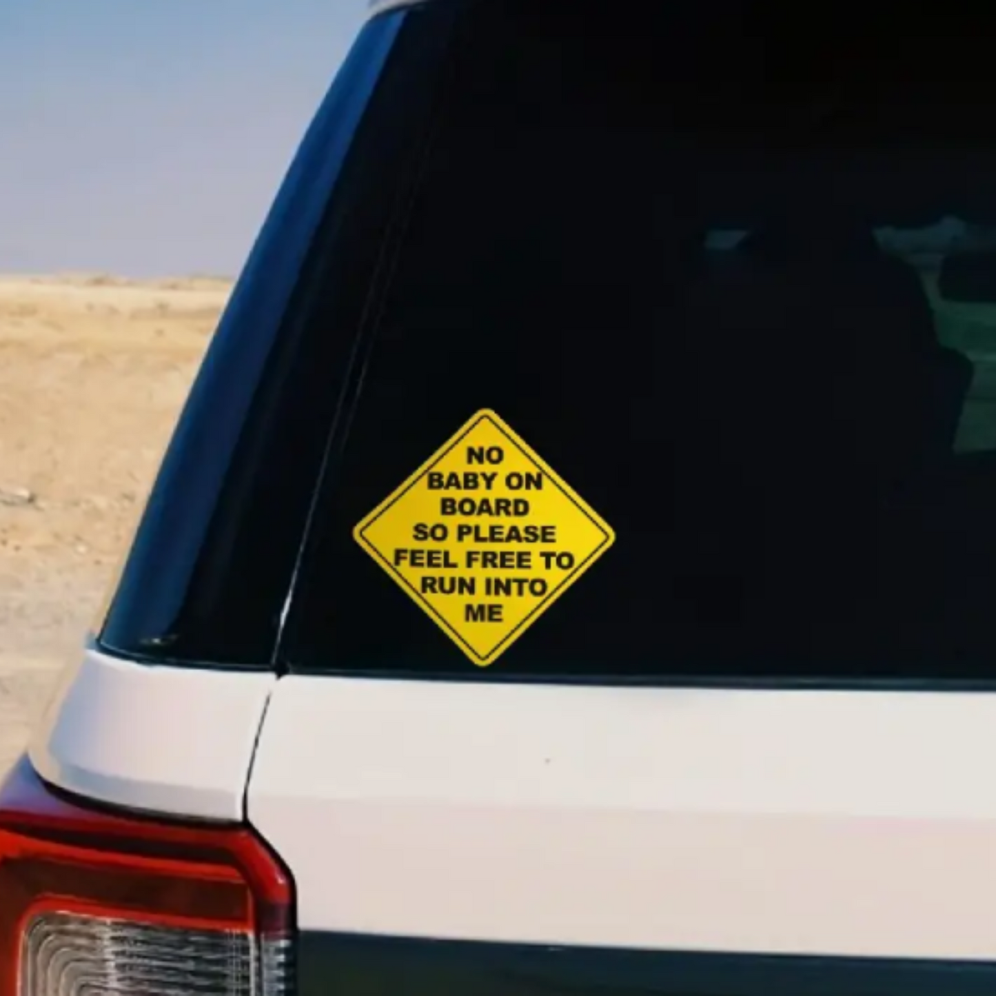No Baby on Board Car Sticker