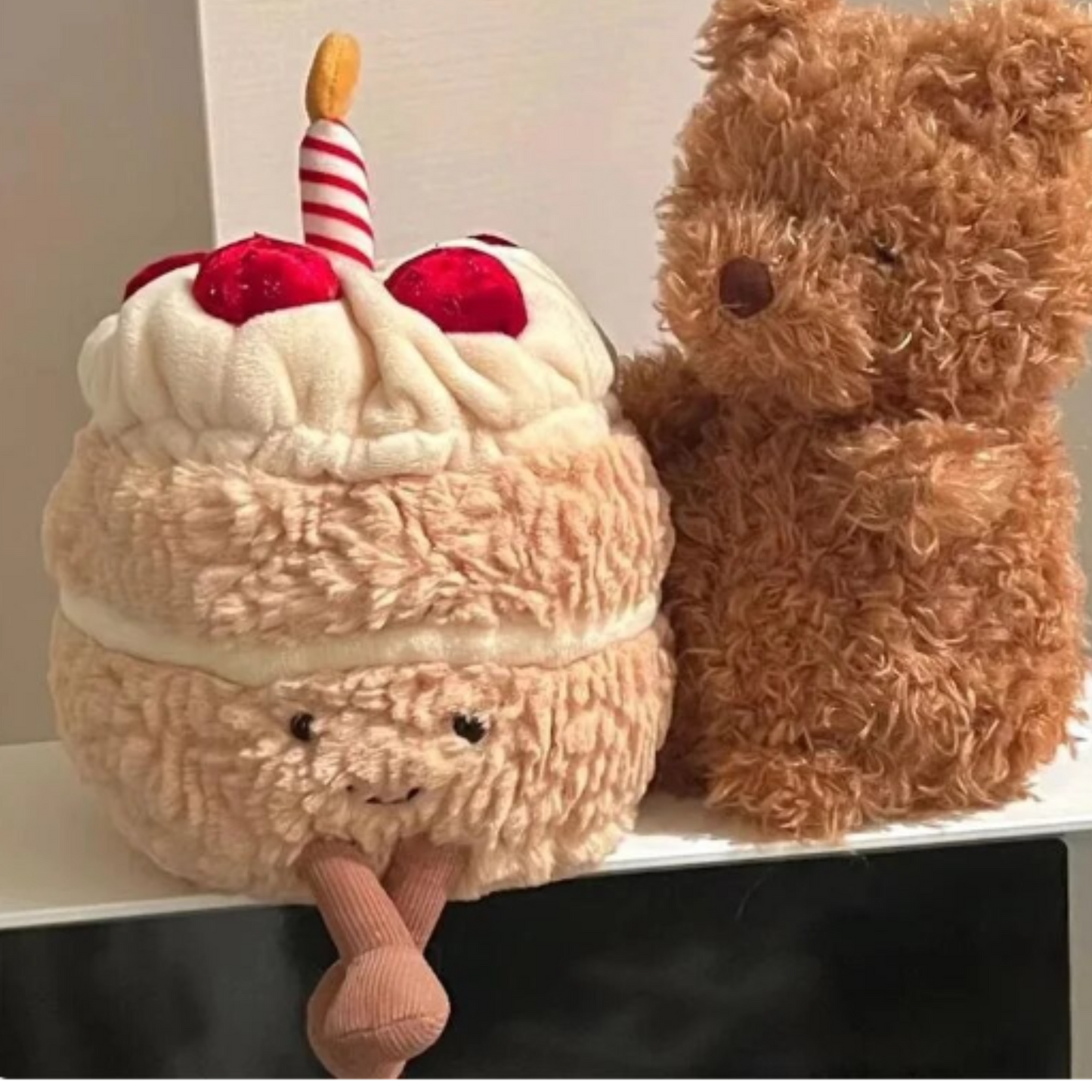 Plush birthday cake