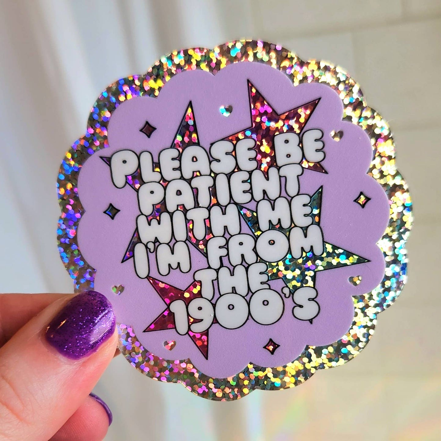 Please be patient sticker hydroflask planner: Glitter