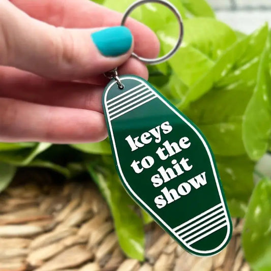 Keys to the Shitshow: Retro Motel Style Keychain