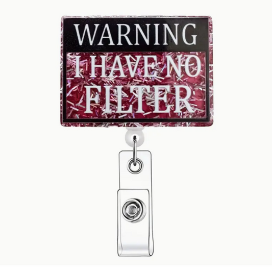 I have no filter ID badge reel