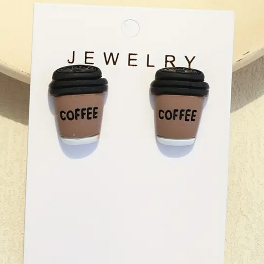 Coffee lover earrings