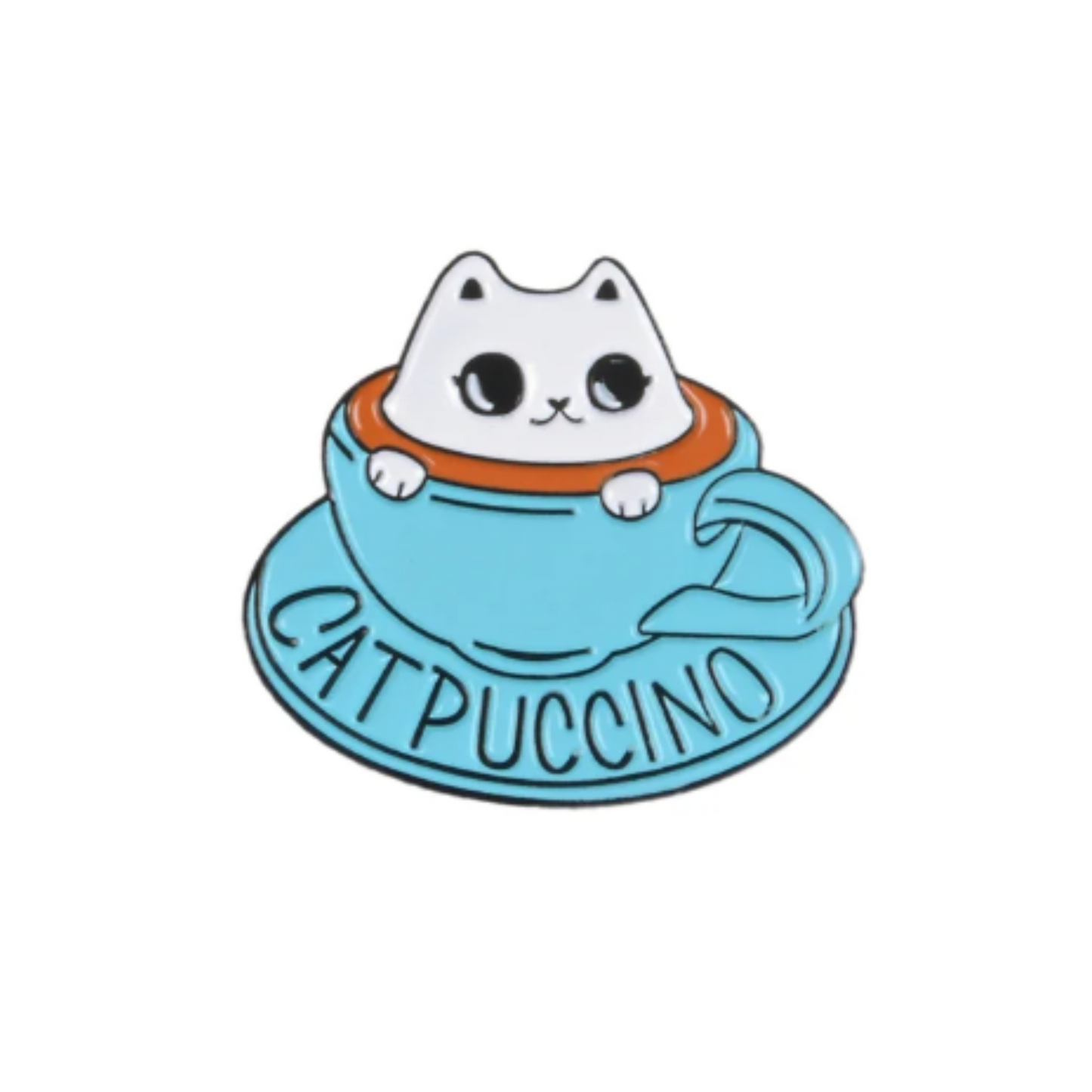 Catpuccino enamel pin