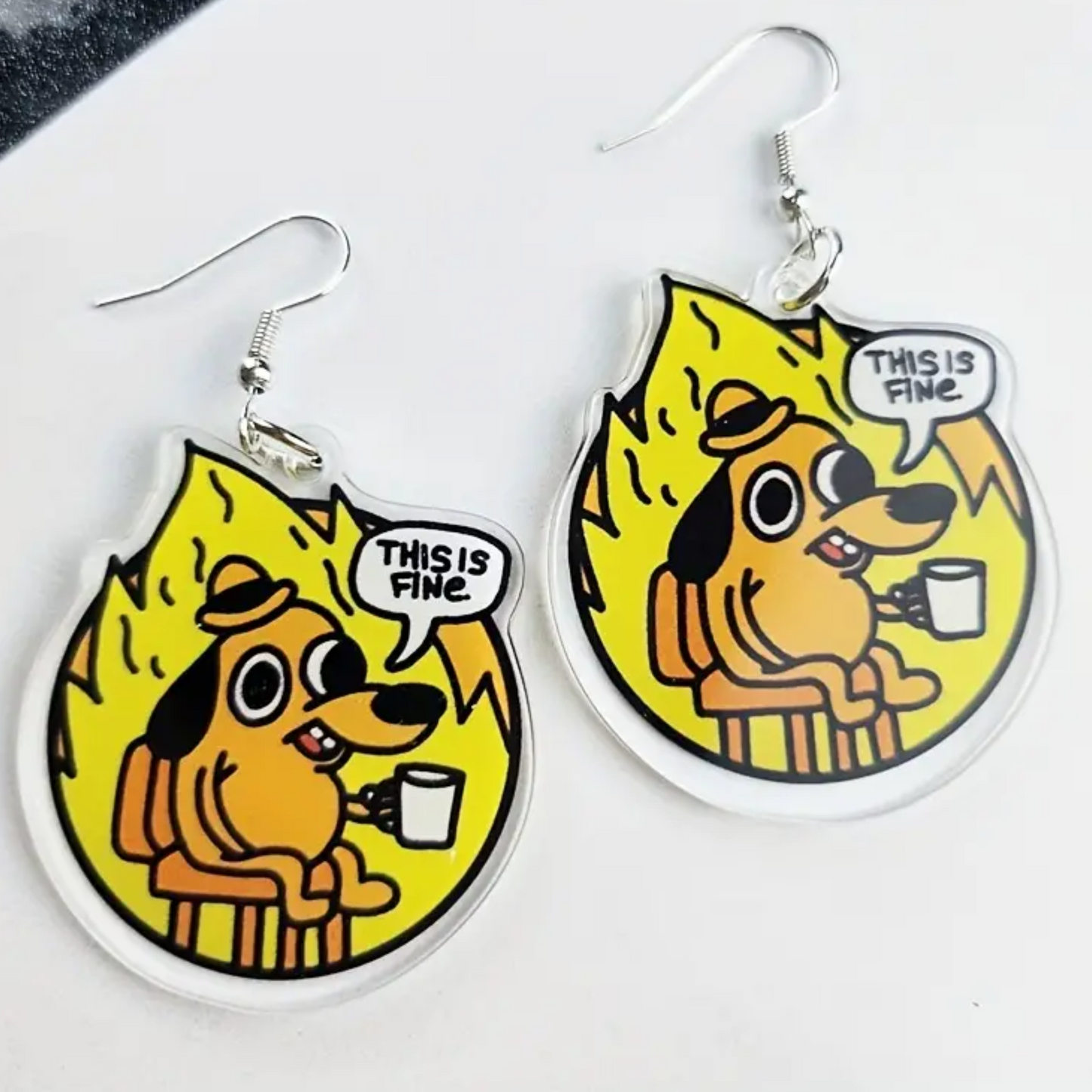 This is fine dog earrings