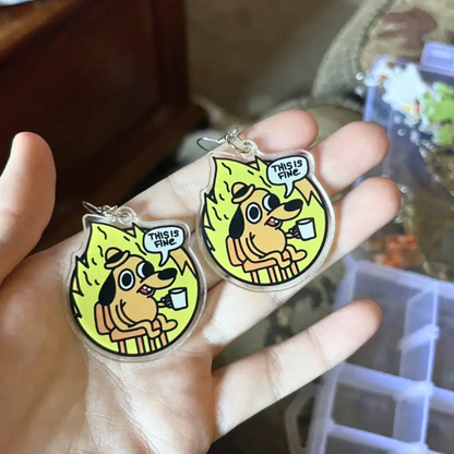 This is fine dog earrings