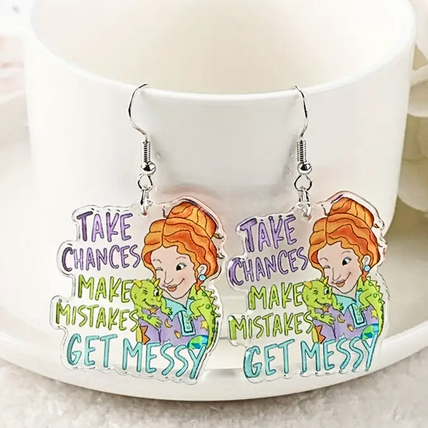 Frizzle Acrylic Earrings