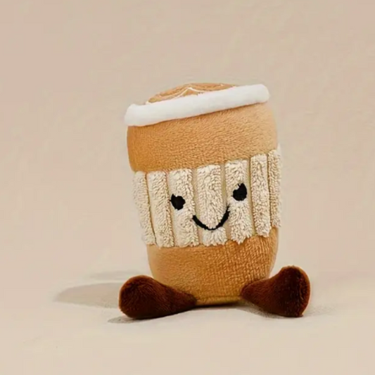 Plush coffee cup magnet