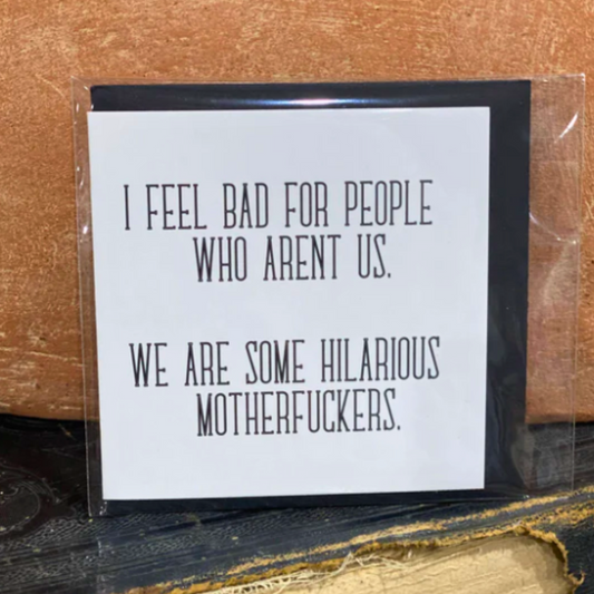 Mini Card Hilarious Motherfuckers: Black