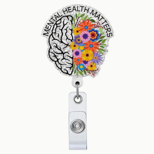 Mental Health Matters Retractable Badge Reel With ID Clip