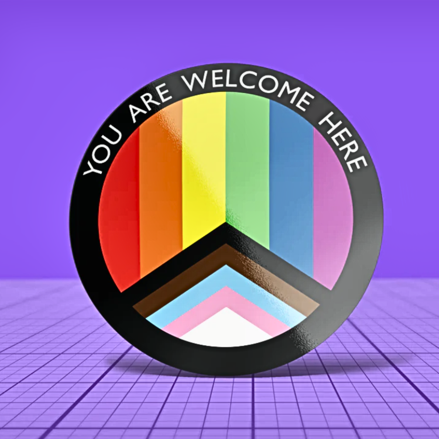 LGBTQ+ Safer Space Window Cling: No hole punch