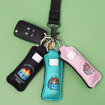 Chapstick holder keychain