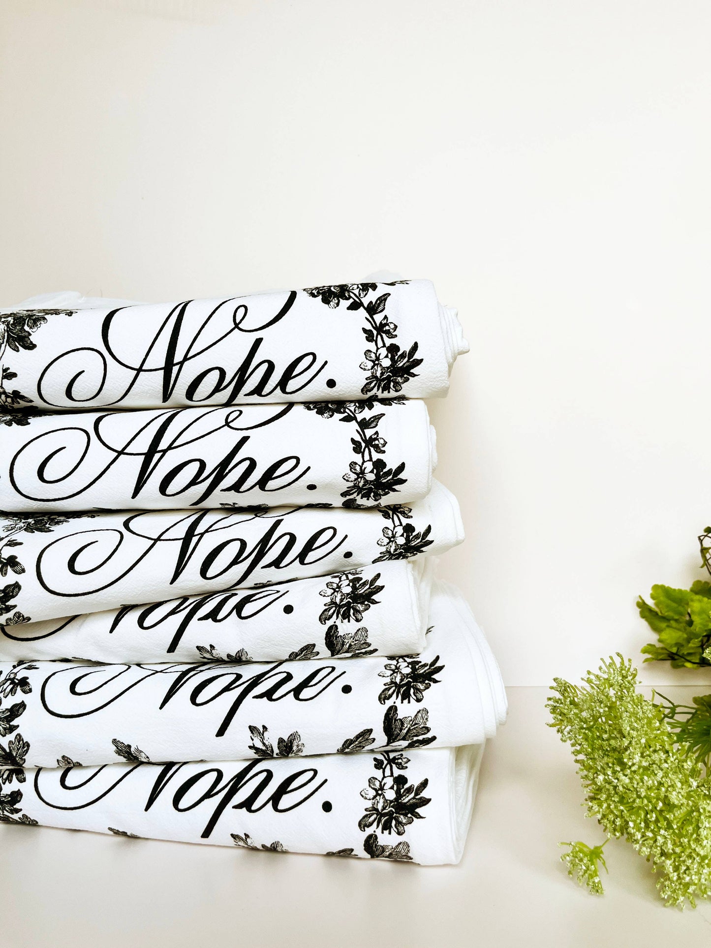 Nope Funny Cotton Kitchen Towel - Cute Home Decor