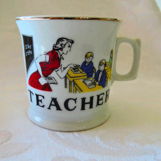 Vintage angry teacher cup