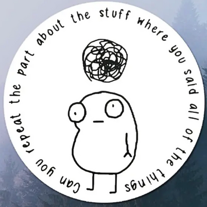 Repeat the things sticker