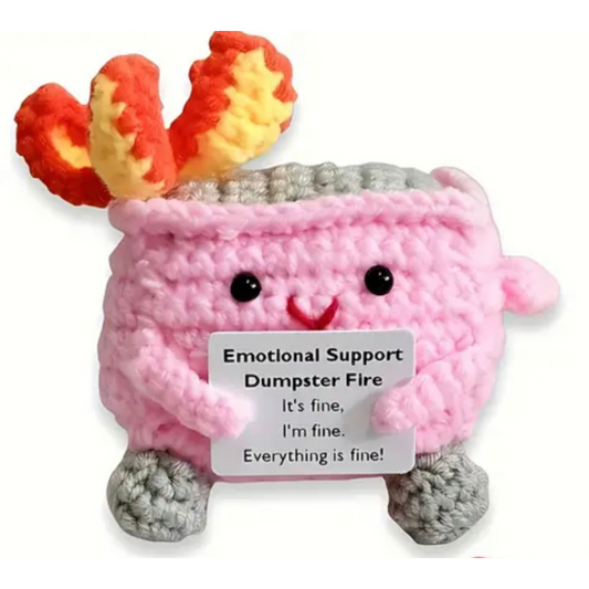 Pink Crocheted Lil’ Dumpster Fire