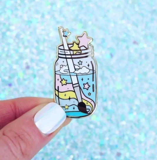 Watercolor Jar Enamel Pin