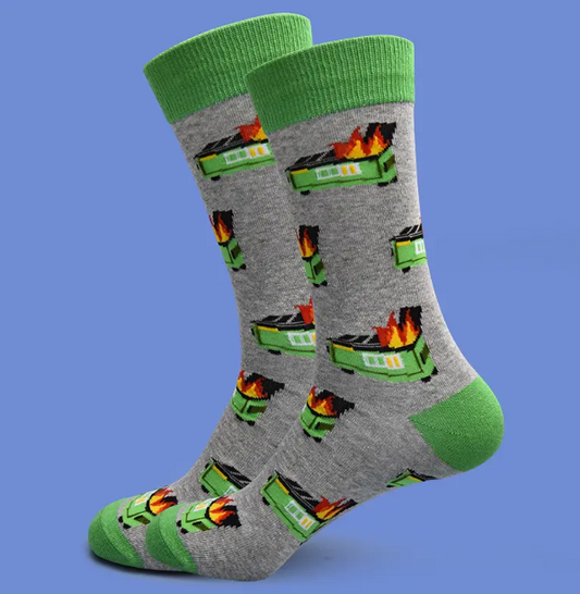Men's Dumpster Fire Socks