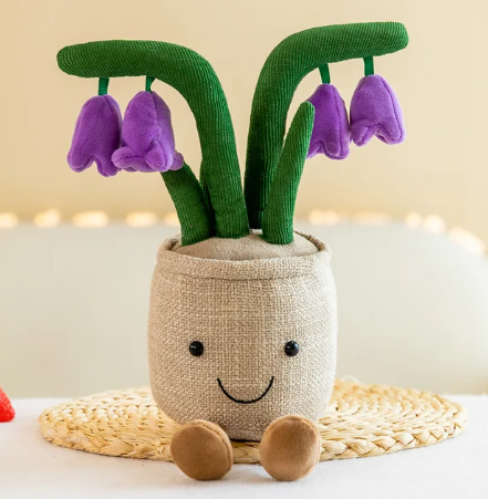 Plush purple weeping tulips plant