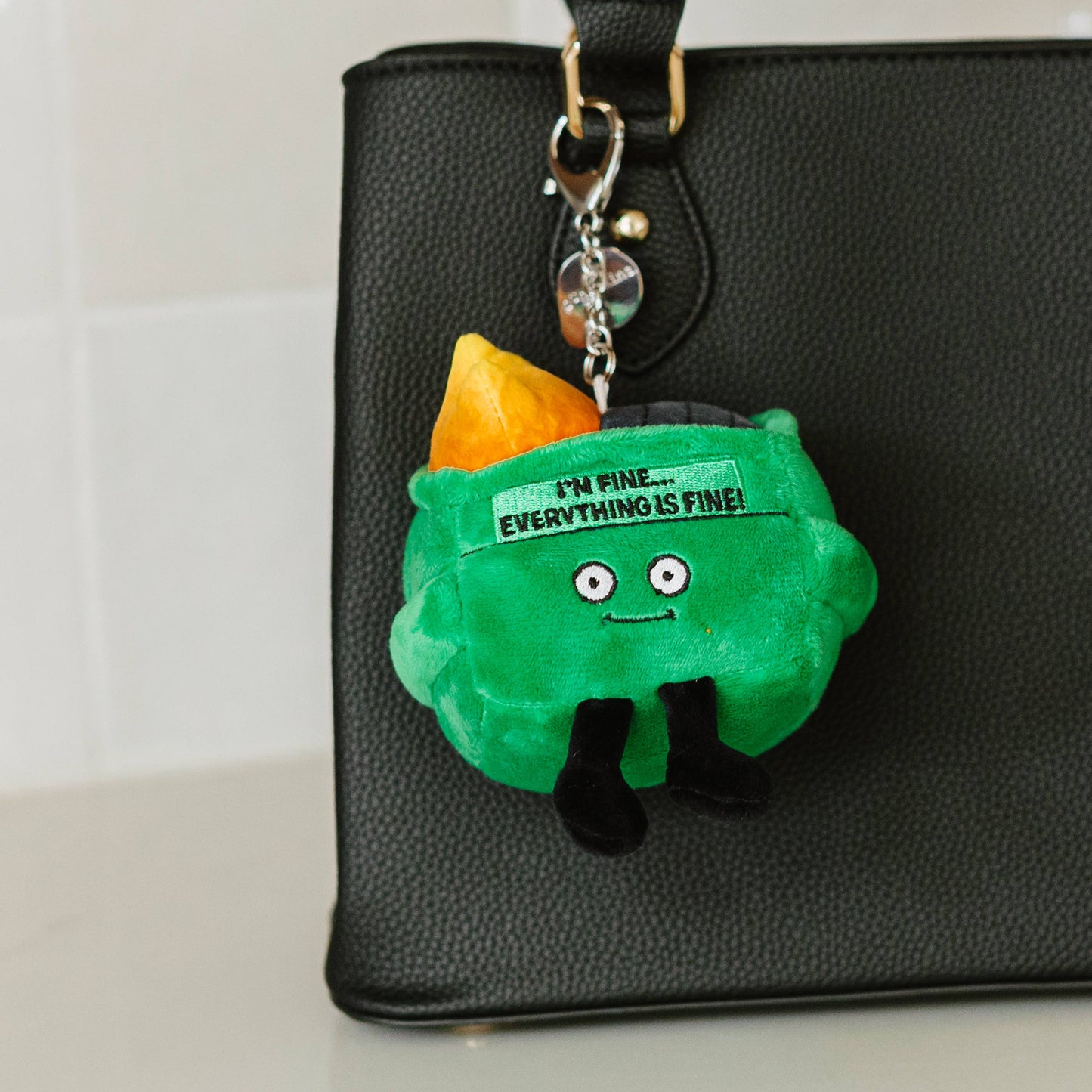 Punchkins Dumpster Fire Plush Keychain