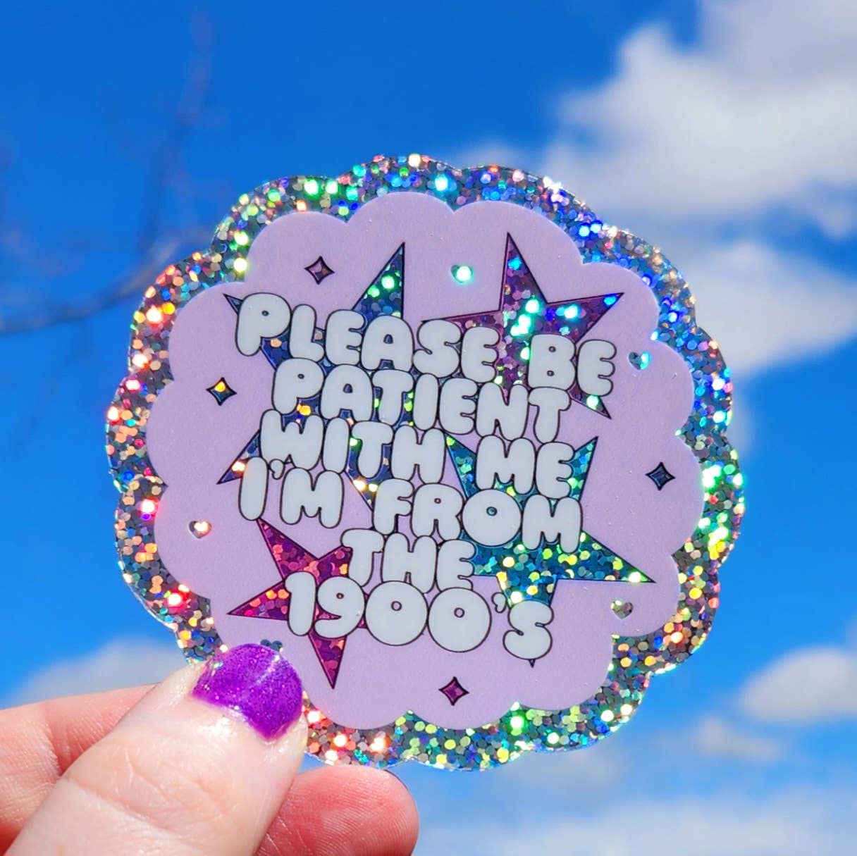 Please be patient sticker hydroflask planner: Glitter