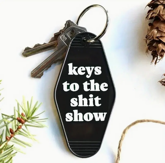 Keys to the Shitshow: Retro Motel Style Keychain