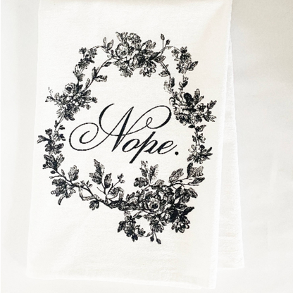 Nope Funny Cotton Kitchen Towel - Cute Home Decor