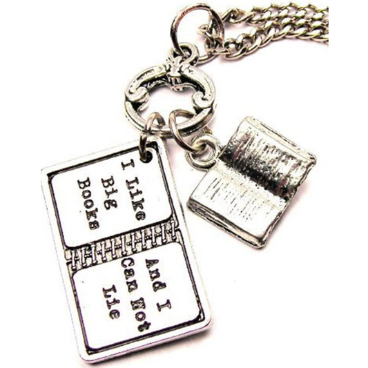 I like big books and I cannot lie necklace