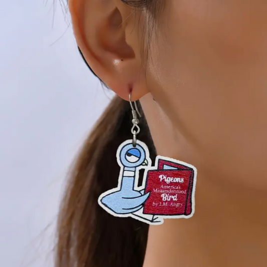 Misunderstood Pigeon Earrings