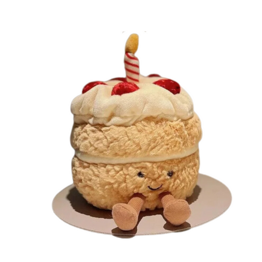 Plush birthday cake